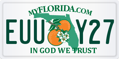 FL license plate EUUY27