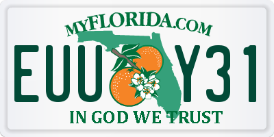 FL license plate EUUY31