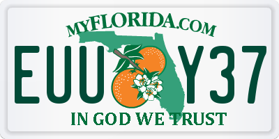 FL license plate EUUY37