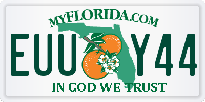 FL license plate EUUY44