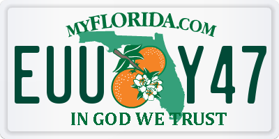FL license plate EUUY47
