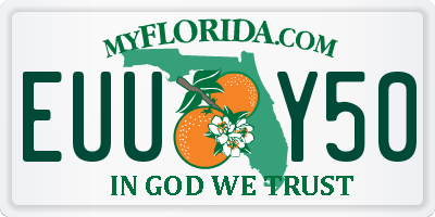FL license plate EUUY50