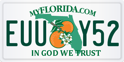 FL license plate EUUY52