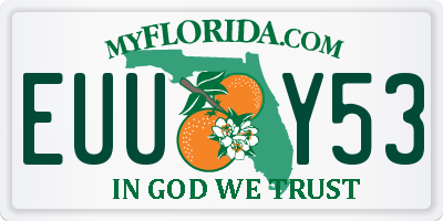 FL license plate EUUY53