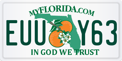 FL license plate EUUY63
