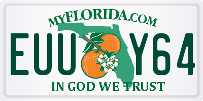 FL license plate EUUY64