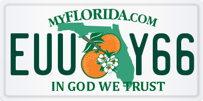FL license plate EUUY66
