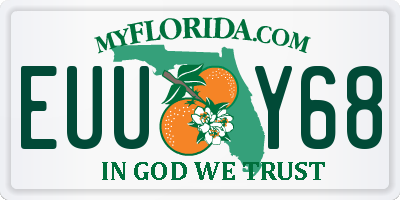 FL license plate EUUY68