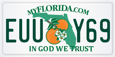 FL license plate EUUY69