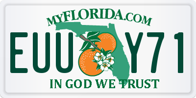 FL license plate EUUY71
