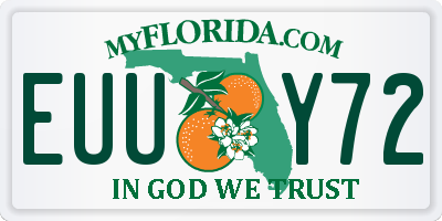 FL license plate EUUY72