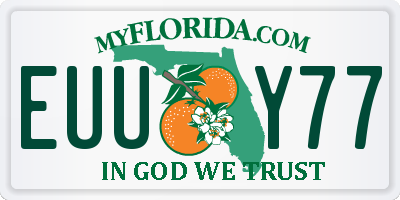 FL license plate EUUY77