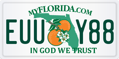FL license plate EUUY88