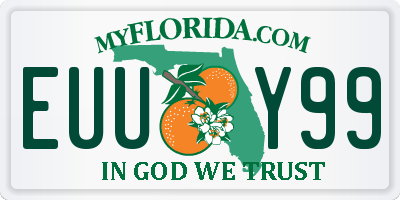 FL license plate EUUY99