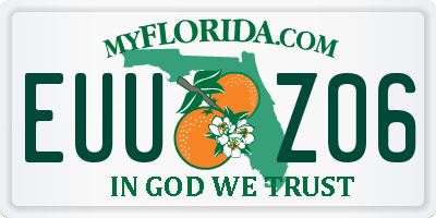 FL license plate EUUZ06
