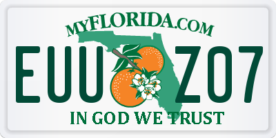 FL license plate EUUZ07