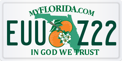FL license plate EUUZ22