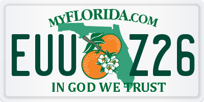 FL license plate EUUZ26