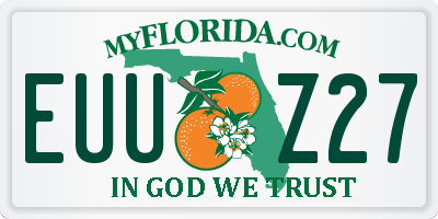 FL license plate EUUZ27