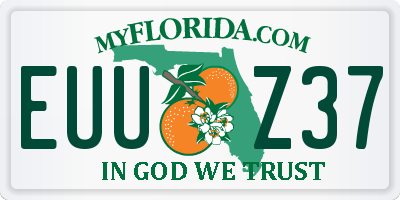 FL license plate EUUZ37
