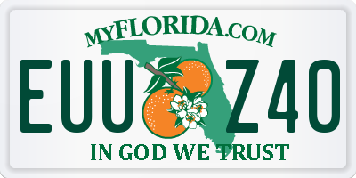 FL license plate EUUZ40