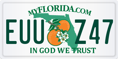 FL license plate EUUZ47