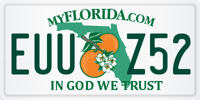 FL license plate EUUZ52