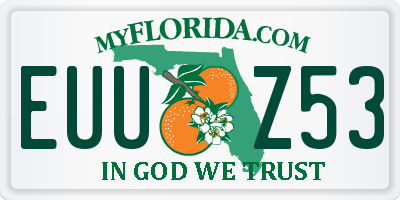 FL license plate EUUZ53