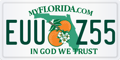 FL license plate EUUZ55