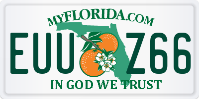 FL license plate EUUZ66