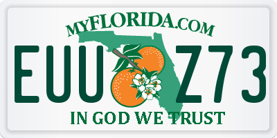 FL license plate EUUZ73