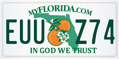 FL license plate EUUZ74