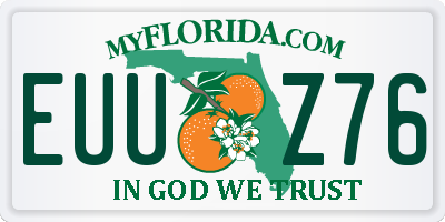 FL license plate EUUZ76