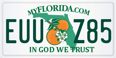 FL license plate EUUZ85