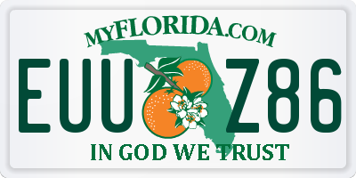 FL license plate EUUZ86