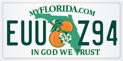 FL license plate EUUZ94