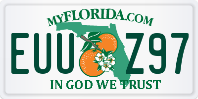 FL license plate EUUZ97