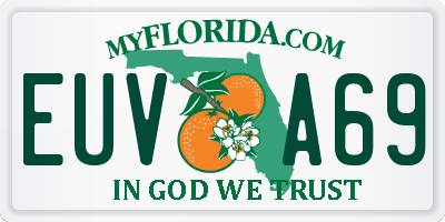 FL license plate EUVA69