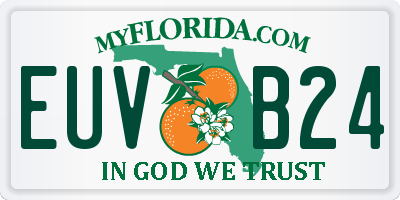 FL license plate EUVB24