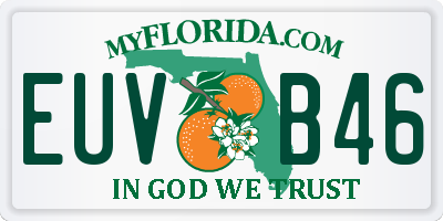 FL license plate EUVB46