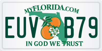 FL license plate EUVB79