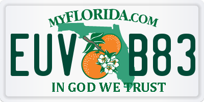 FL license plate EUVB83