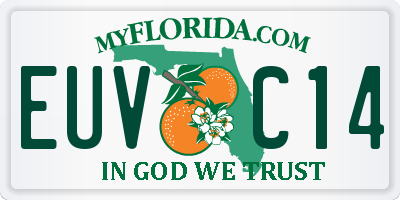 FL license plate EUVC14
