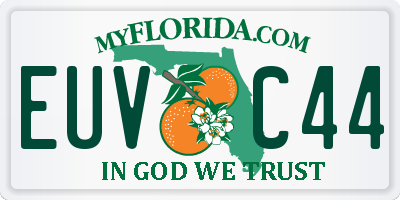 FL license plate EUVC44