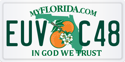 FL license plate EUVC48