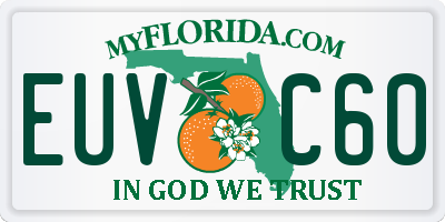 FL license plate EUVC60