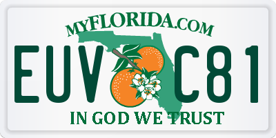 FL license plate EUVC81