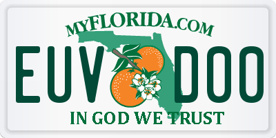 FL license plate EUVD00