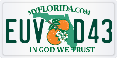 FL license plate EUVD43