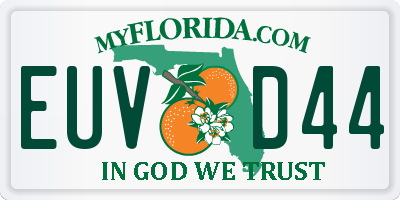 FL license plate EUVD44